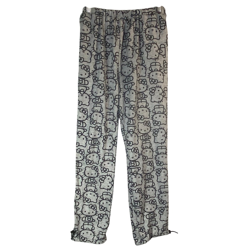 Shein Hello Kitty Print Pajama Pants Women's Sz XS‎ Gray Loungewear Sleepwear